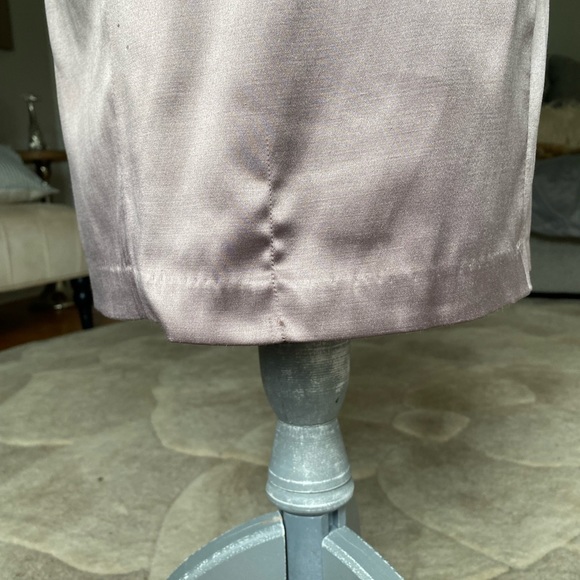 Satin Mauve/taupe colour cocktail dress size small - Picture 9 of 9